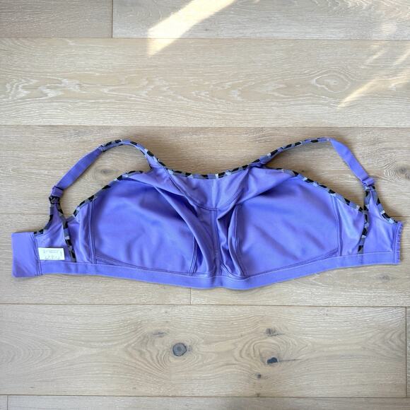 Glamorise No Bounce Cami Sports Bra Purple 40J Workout Running - Picture 4 of 6